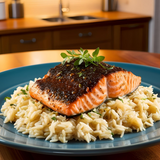 Monday Dinner Special: Black Pepper Crusted Salmon