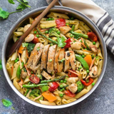 Thursday 3/26 Dinner Special: Spring Pasta Primavera with Grilled Chicken